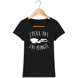 T-Shirt Femme J'peux pas j'ai plongée - Noir