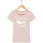 T-Shirt Femme J'peux pas j'ai plongée - Rose poudré chiné