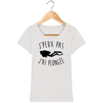 T-Shirt Femme J'peux pas j'ai plongée - Gris clair chiné