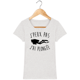 T-Shirt Femme J'peux pas j'ai plongée - Gris clair chiné