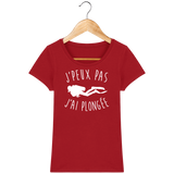 T-Shirt Femme J'peux pas j'ai plongée - Rouge