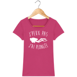 T-Shirt Femme J'peux pas j'ai plongée - Rose fuchsia