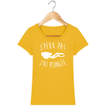 T-Shirt Femme J'peux pas j'ai plongée - Jaune