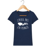 T-Shirt Femme J'peux pas j'ai plongée - Bleu nuit chiné