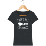 T-Shirt Femme J'peux pas j'ai plongée - Noir chiné