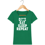 T-Shirt Femme Dive Eat Sleep Repeat - Vert