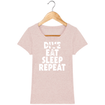 T-Shirt Femme Dive Eat Sleep Repeat - Rose poudré chiné