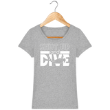 T-Shirt Femme Shut Up and Dive - Gris chiné