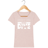 T-Shirt Femme Shut Up and Dive - Rose poudré chiné