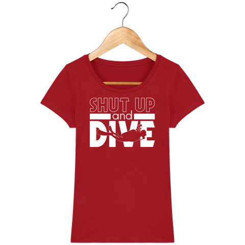 T-Shirt Femme Shut Up and Dive - Rouge