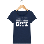 T-Shirt Femme Shut Up and Dive - Bleu nuit chiné