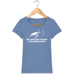 T-Shirt Femme Save the Oceans - Bleu chiné