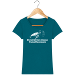 T-Shirt Femme Save the Oceans - Bleu canard