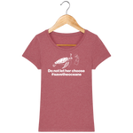 T-Shirt Femme Save the Oceans - Framboise chiné