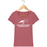 T-Shirt Femme Save the Oceans - Framboise chiné