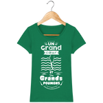 T-Shirt Femme Un grand cœur et des grands poumons - Vert