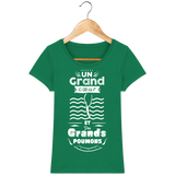 T-Shirt Femme Un grand cœur et des grands poumons - Vert