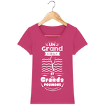 T-Shirt Femme Un grand cœur et des grands poumons - Rose fuchsia