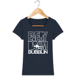 T-Shirt Femme Everyday I'm Bubblin - Bleu marine