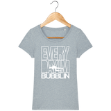 T-Shirt Femme Everyday I'm Bubblin - Bleu glacier chiné