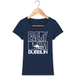 T-Shirt Femme Everyday I'm Bubblin - Bleu nuit chiné