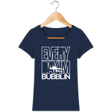 T-Shirt Femme Everyday I'm Bubblin - Bleu nuit chiné