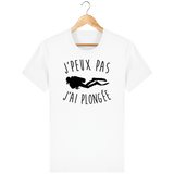 T-Shirt Homme J'peux pas j'ai plongée - Blanc