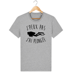 T-Shirt Homme J'peux pas j'ai plongée - Gris chiné