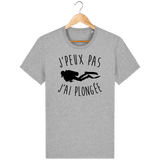 T-Shirt Homme J'peux pas j'ai plongée - Gris chiné