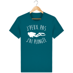 T-Shirt Homme J'peux pas j'ai plongée - Bleu canard