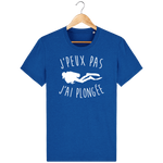 T-Shirt Homme J'peux pas j'ai plongée - Bleu roi chiné