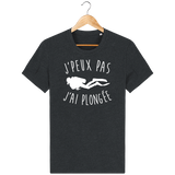 T-Shirt Homme J'peux pas j'ai plongée - Noir chiné