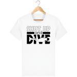 T-Shirt Homme Shut Up and Dive - Blanc