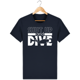 T-Shirt Homme Shut Up and Dive - Bleu marine