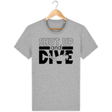 T-Shirt Homme Shut Up and Dive - Gris chiné