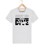 T-Shirt Homme Shut Up and Dive - Gris clair chiné