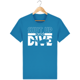 T-Shirt Homme Shut Up and Dive - Bleu azur