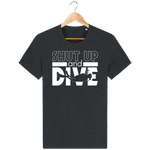 T-Shirt Homme Shut Up and Dive - Noir chiné