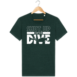 T-Shirt Homme Shut Up and Dive - Vert sapin chiné