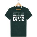 T-Shirt Homme Shut Up and Dive - Vert sapin chiné