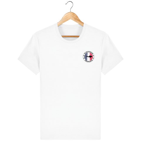 T-Shirt Homme Brodé Plongeur Français - Blanc