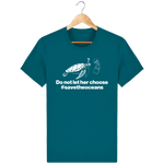 T-Shirt Homme Save the Oceans - Bleu canard