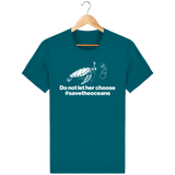 T-Shirt Homme Save the Oceans - Bleu canard