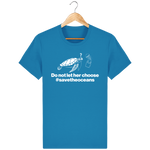 T-Shirt Homme Save the Oceans - Bleu azur