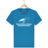 T-Shirt Homme Save the Oceans - Bleu azur