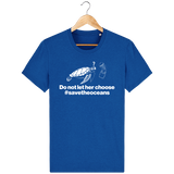 T-Shirt Homme Save the Oceans - Bleu roi chiné