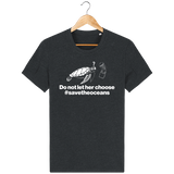 T-Shirt Homme Save the Oceans - Noir chiné