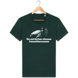 T-Shirt Homme Save the Oceans - Vert sapin chiné