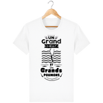 T-Shirt Homme Un Grand Coeur et des Grands Poumons - Blanc