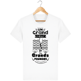 T-Shirt Homme Un Grand Coeur et des Grands Poumons - Blanc